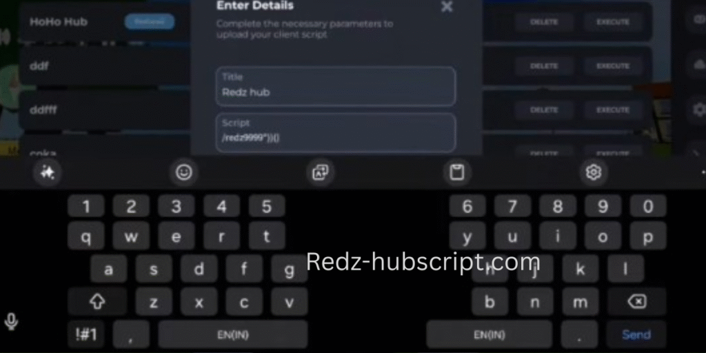 How to use Redz Hub Scripts
